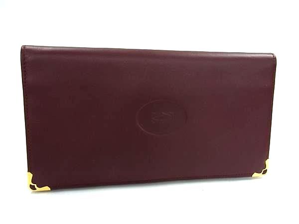 Cartier カルティエ マストライン 二つ折り 長財布 財布 レザー ロゴ