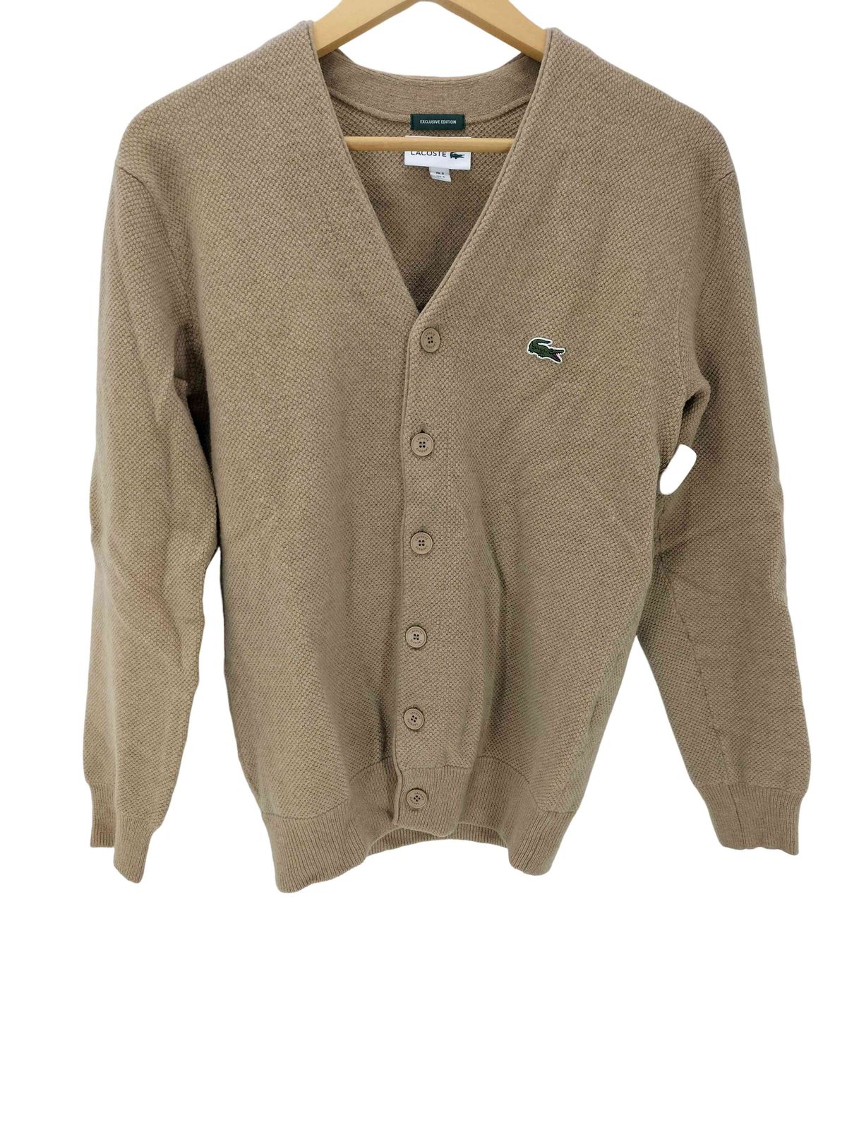 ラコステ Lacoste ウールカーディガン Exclusive Edition ラコステ LACOSTE EXCLUSIVE EDITION Vネック ワンポイント ワッペン