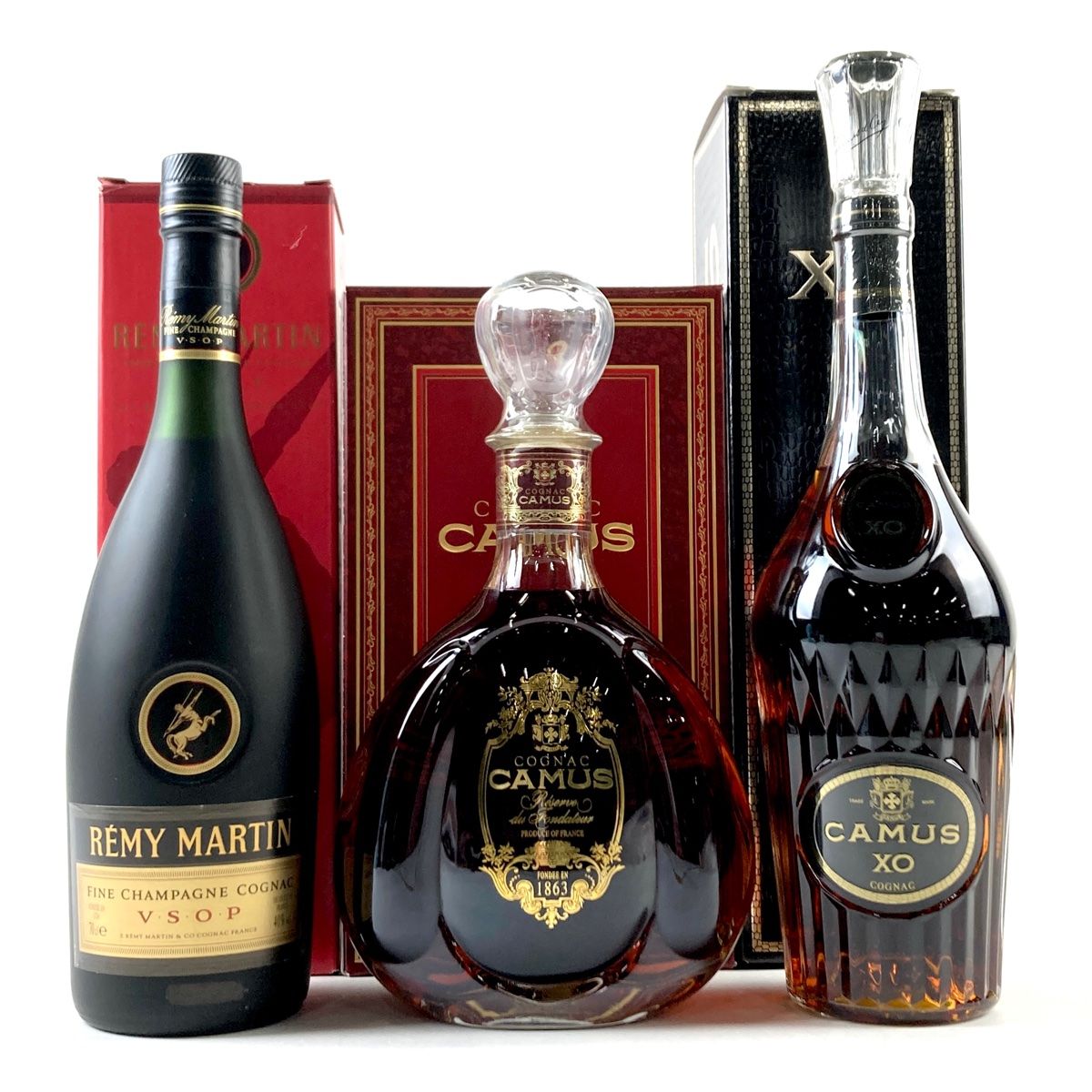 レミーマルタン・カミュ コニャック 3種セット【古酒】700ml - メルカリ
