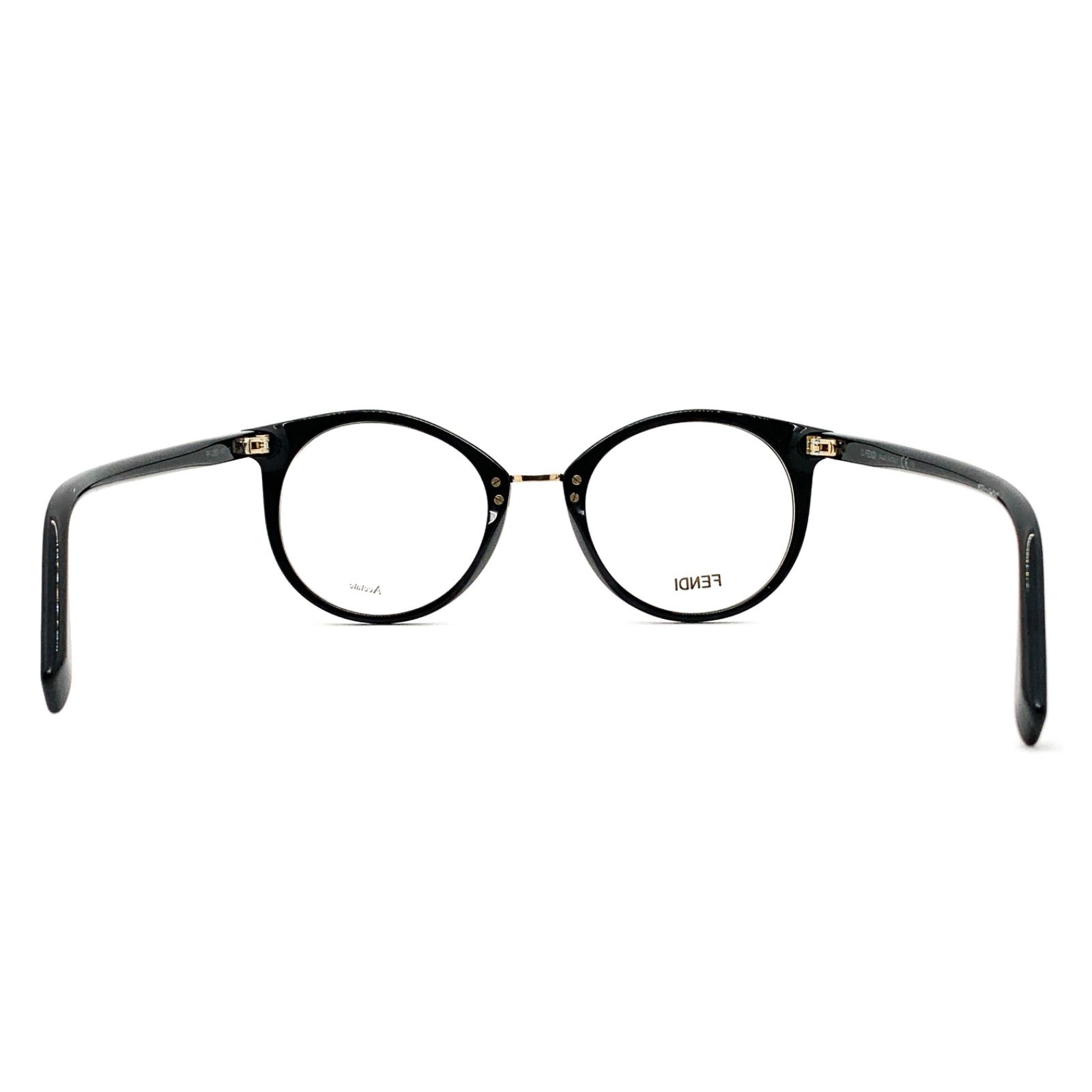 正規店低価FENDI フェンディ メガネ FF0350 ブラック 金 サングラス/メガネ
