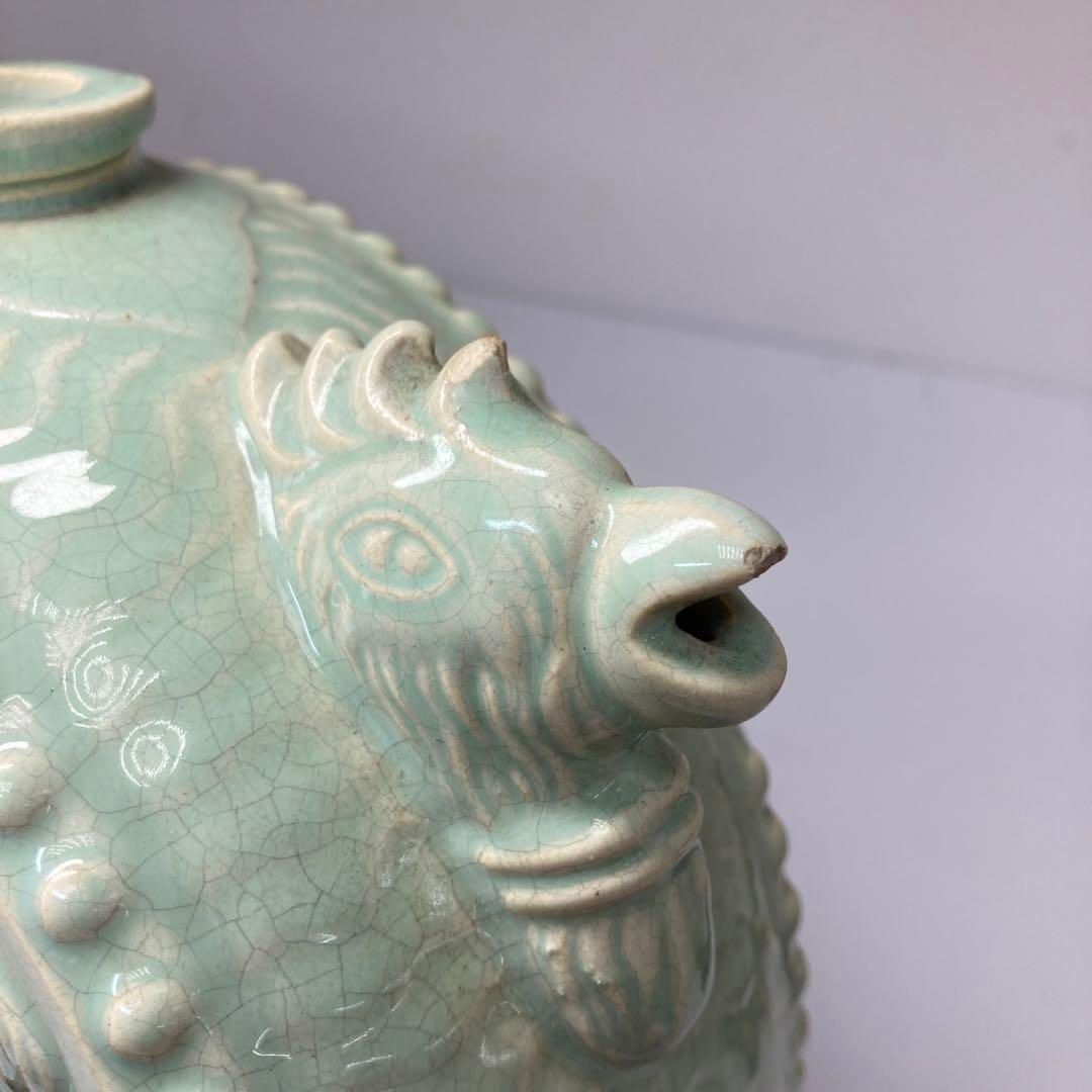 中国古玩 青磁 大水次 タコチ 東さ6-0422③