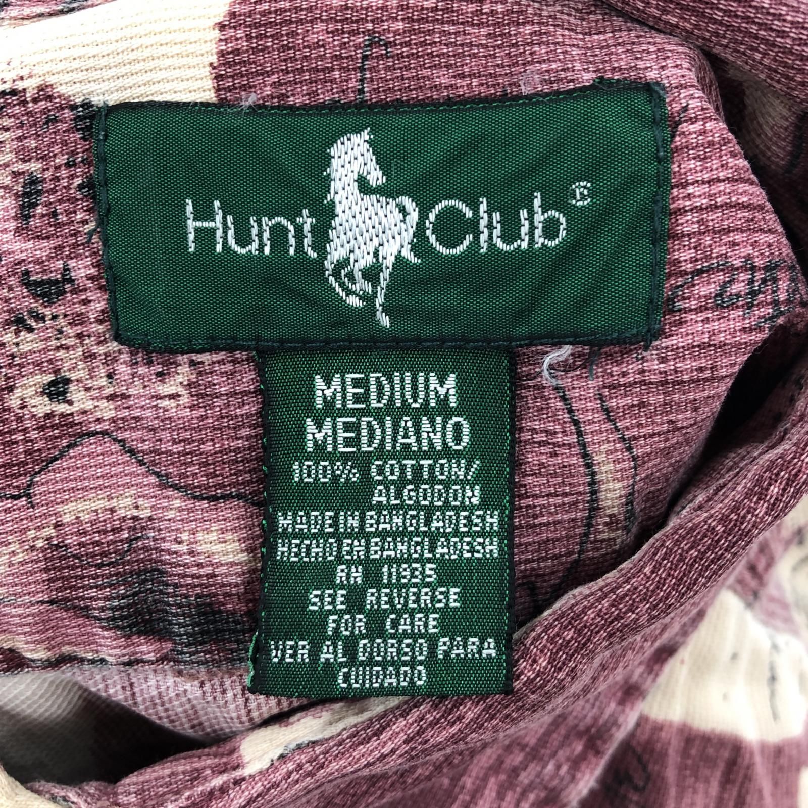 HUNT CLUB ハントクラブ 総柄長袖シャツ sizeM/パープル系