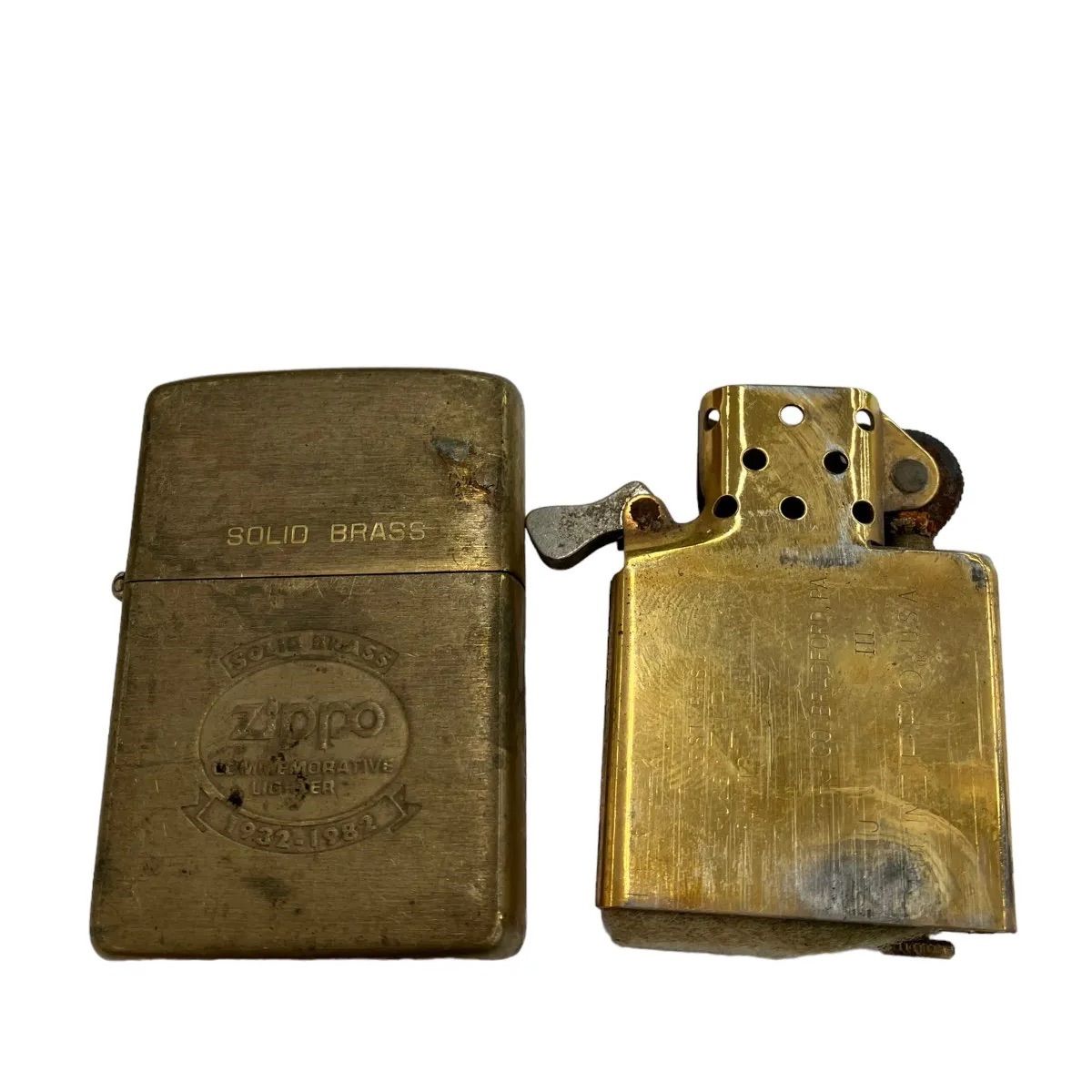 ZIPPO ジッポー SOLID BRASS 真鍮 ライター VIII - 雑貨