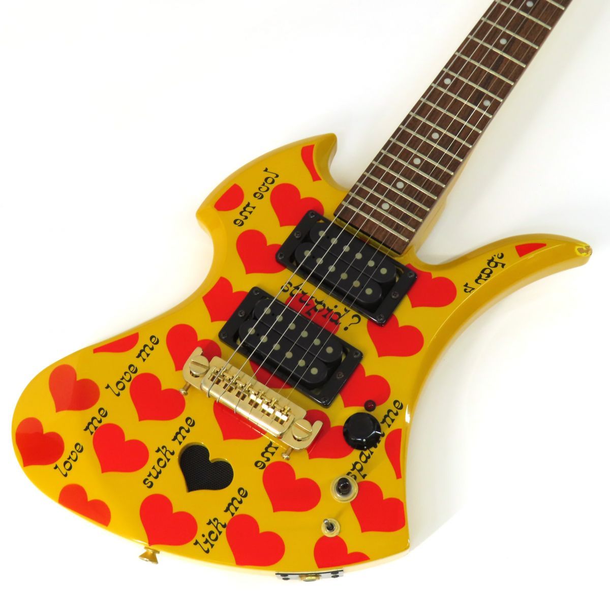 【BURNY】YH−JR イエローハートJr 【hideモデル】 hide イエローハートjr ミニギター X Hide Signature ヒデ