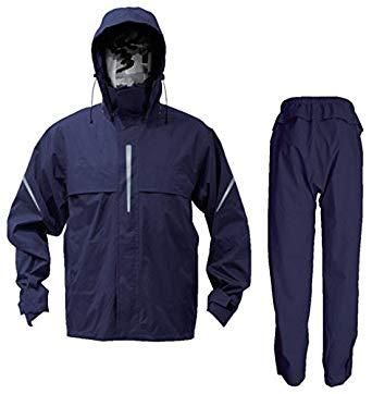 2営業日で発送 TRUSCO トラスコ中山 TRW360554LTRUSCO ベンチレーション 通気口 付レインスーツ ネイビー 4L8564322