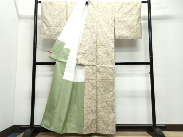 平和屋着物○本場大島紬 7マルキ 枝梅文 正絹 逸品 CAAX0881vf 平和屋