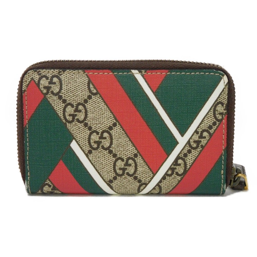 GUCCI（グッチ）の「グッチ GUCCI メンズ 長財布 ラウンドファスナー NEW WEB GGスプリームキャンバス ベージュ ブルー  408831 KHN4N 4080（コインケース）」 - WEAR