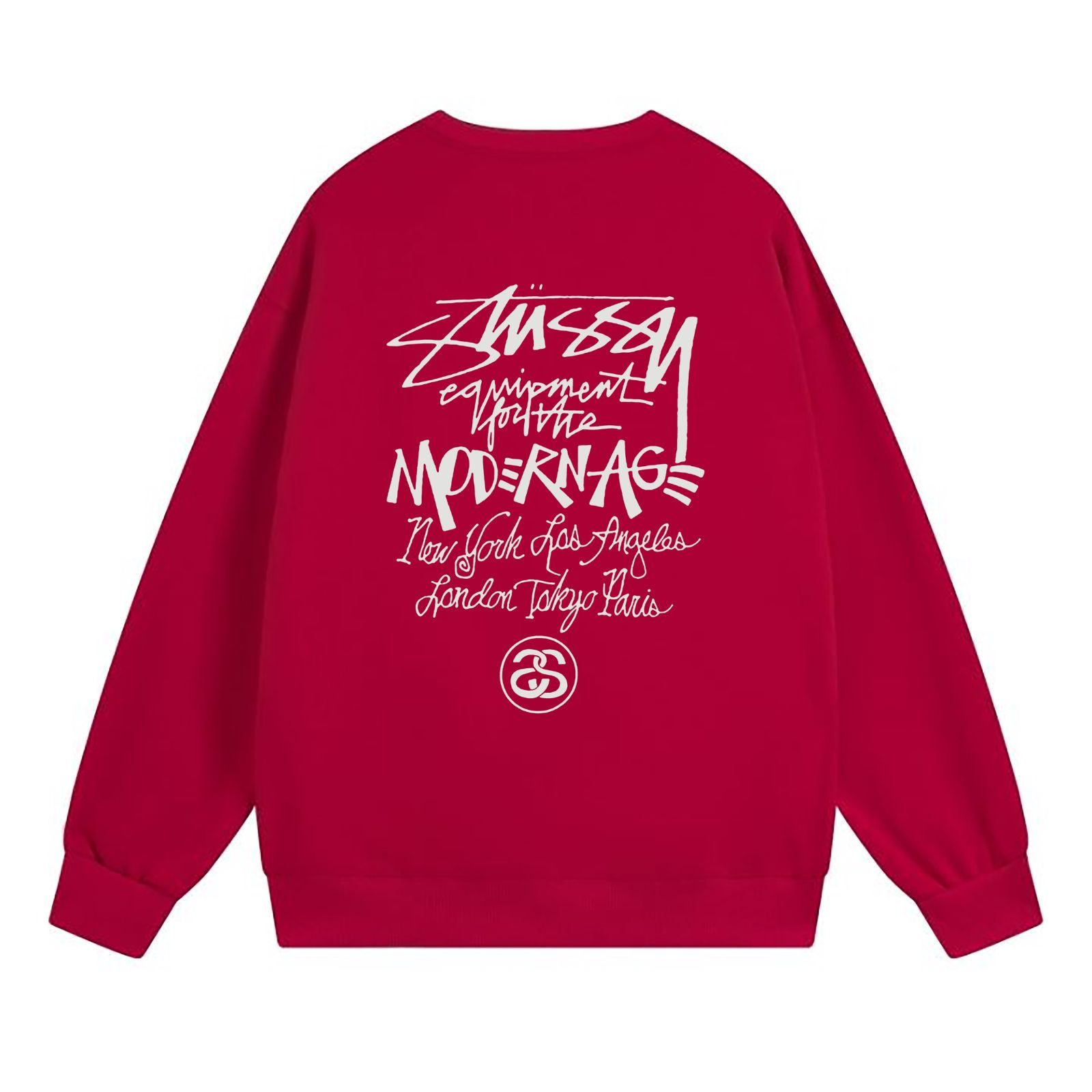 Stussy SS23 モダニストロゴプリントクルーネックスウェットシャツ