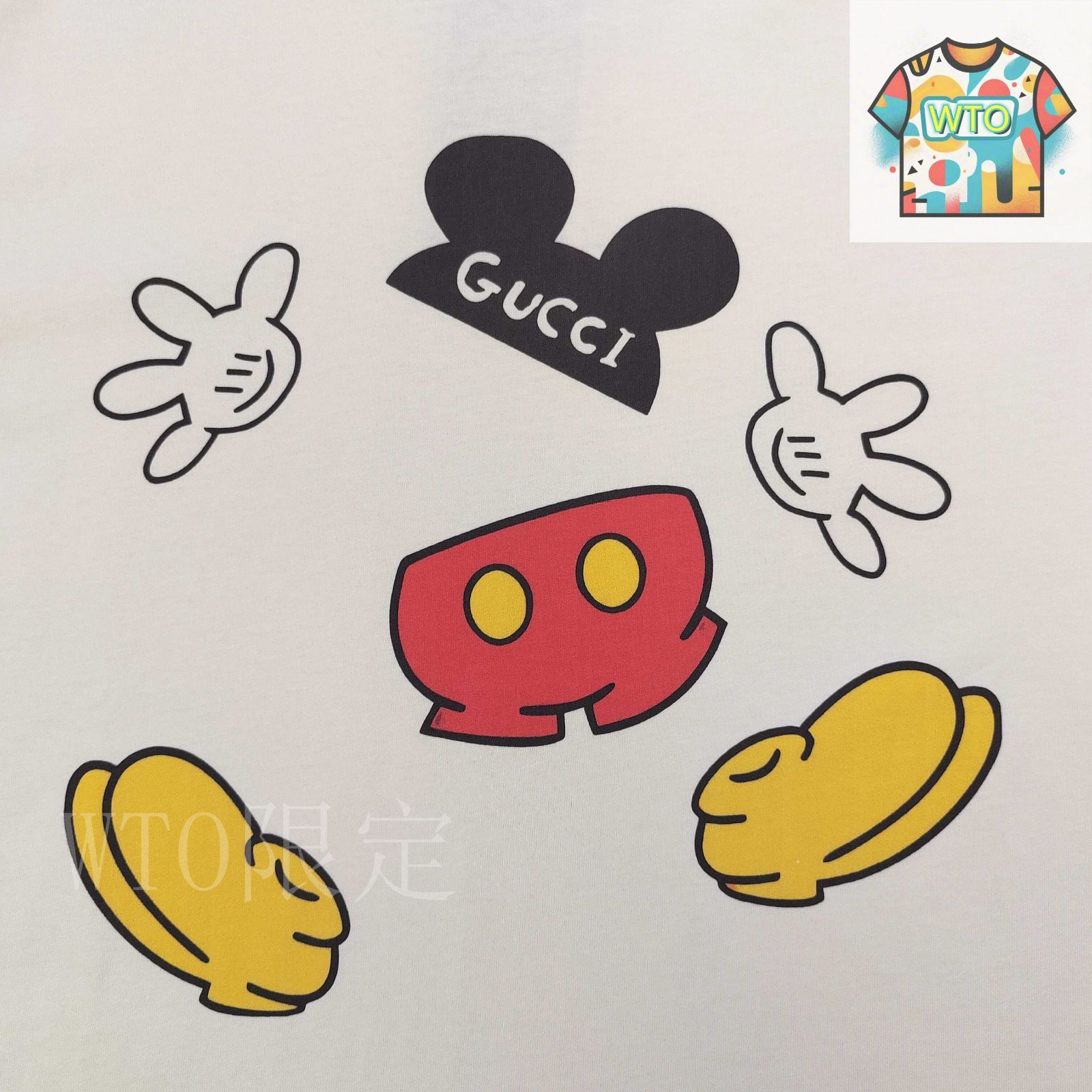 今日特価】GUCCI 2025 ミッキーマウス柄ロゴ T-3 - メルカリ