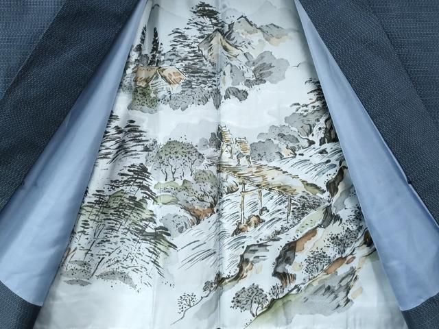 平和屋着物○男性 本場大島紬 アンサンブル 吉祥文 正絹 逸品