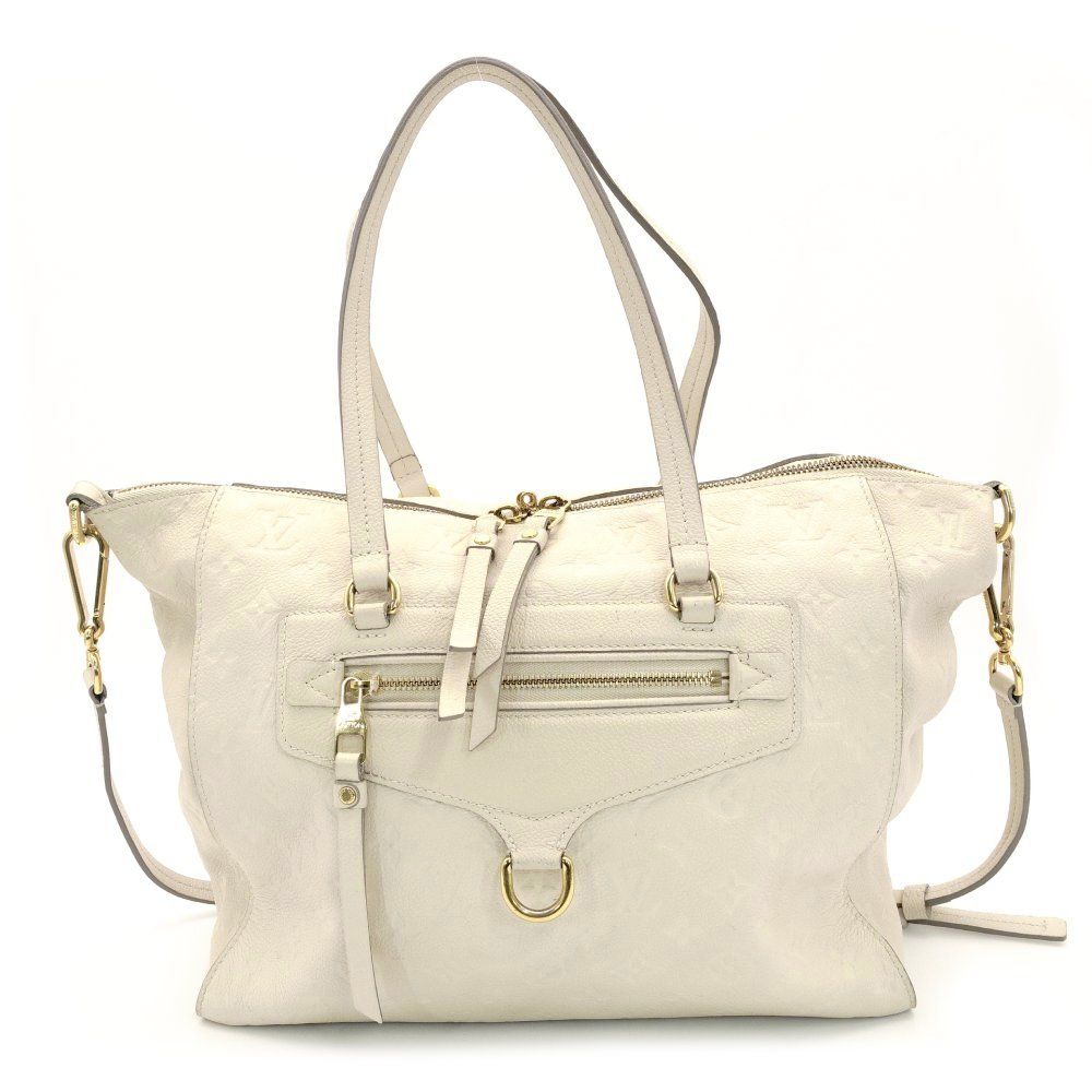 ルイヴィトン LOUIS VUITTON アンプラント ルミニューズPM ネージュカラー ショルダーバッグ レザー オフホワイト ゴールド金具 7-10-156