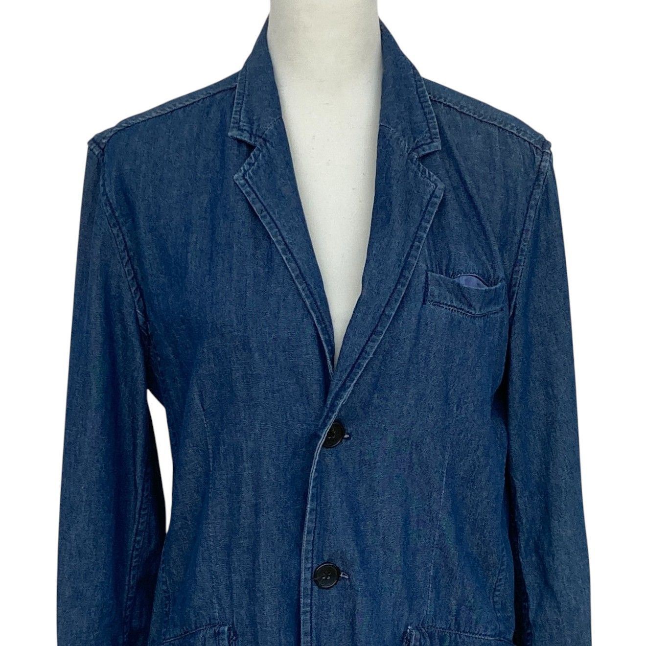 青 テーラードジャケット