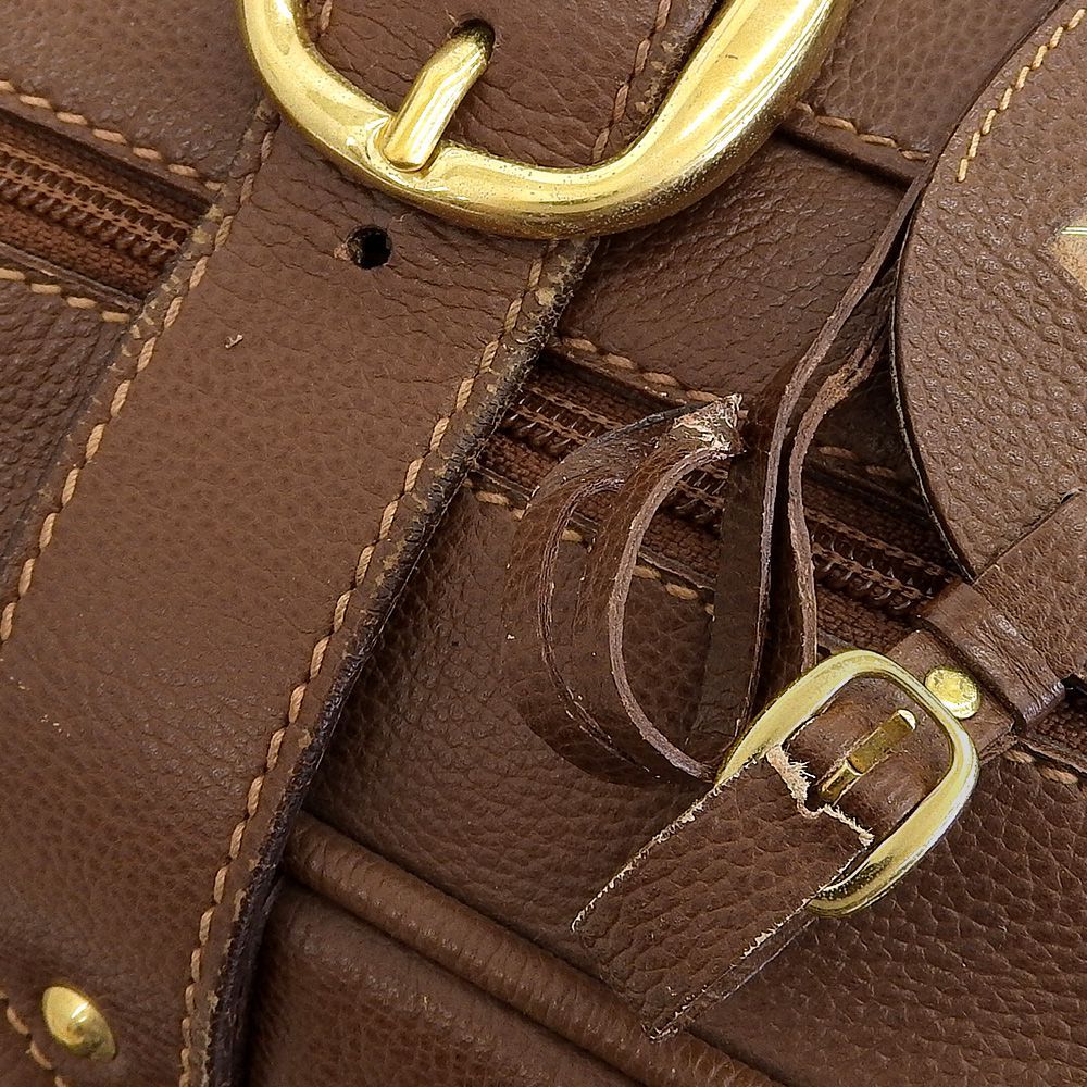 美品 グッチ GUCCI 70年代ヴィンテージ レア GGロゴタグ カーフ レザー