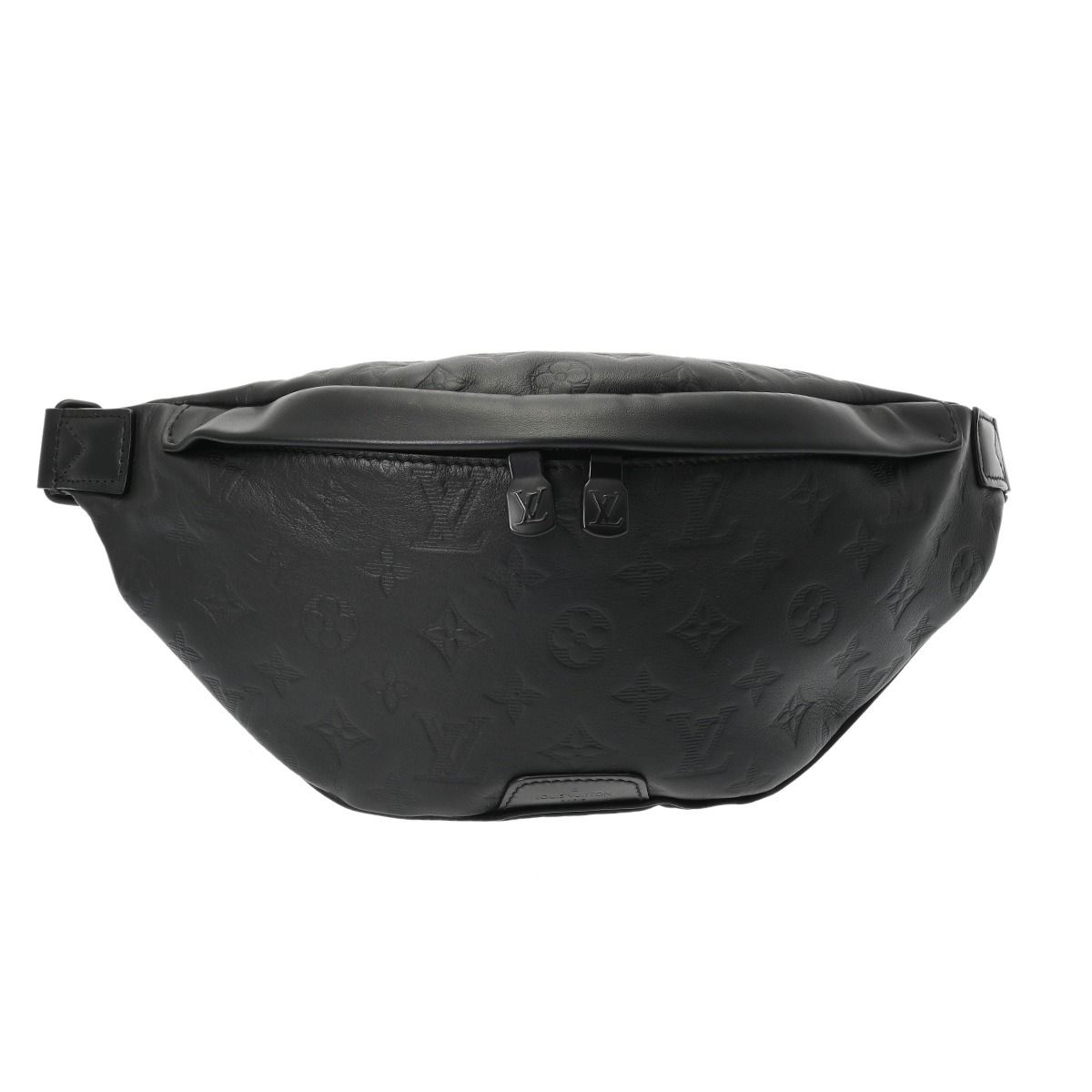 ルイヴィトン モノグラムシャドウ ディスカバリー バムバッグ ノワール M44388 メンズ レザー ボディバッグ