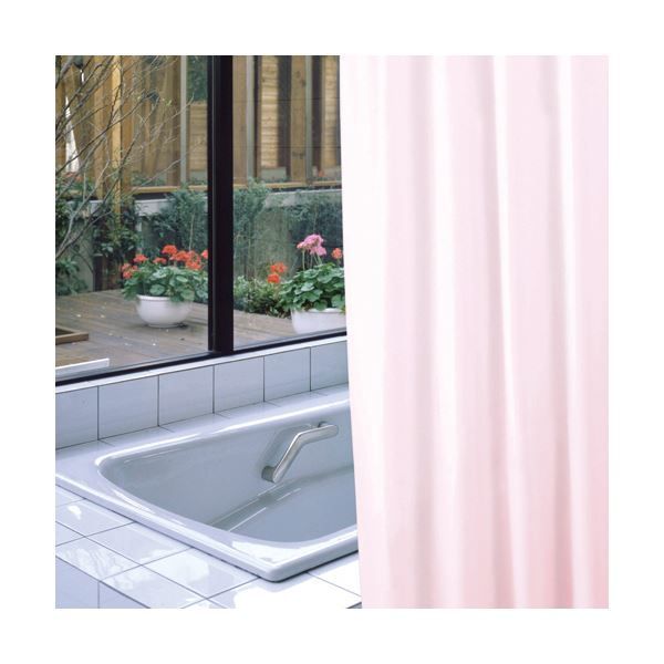 まとめ 明和グラビア 防炎バスカーテン130 178 cm ライトピンク NVS 400 LP