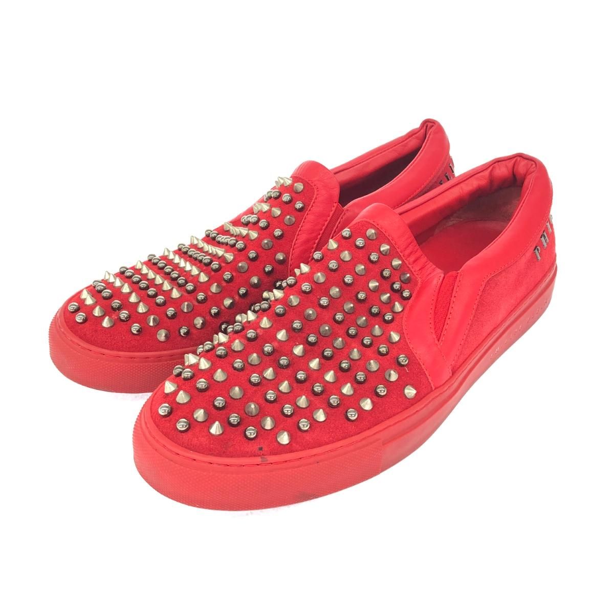 PHILIPP PLEIN フィリッププレイン 表記サイズ:44 スニーカー レッド 