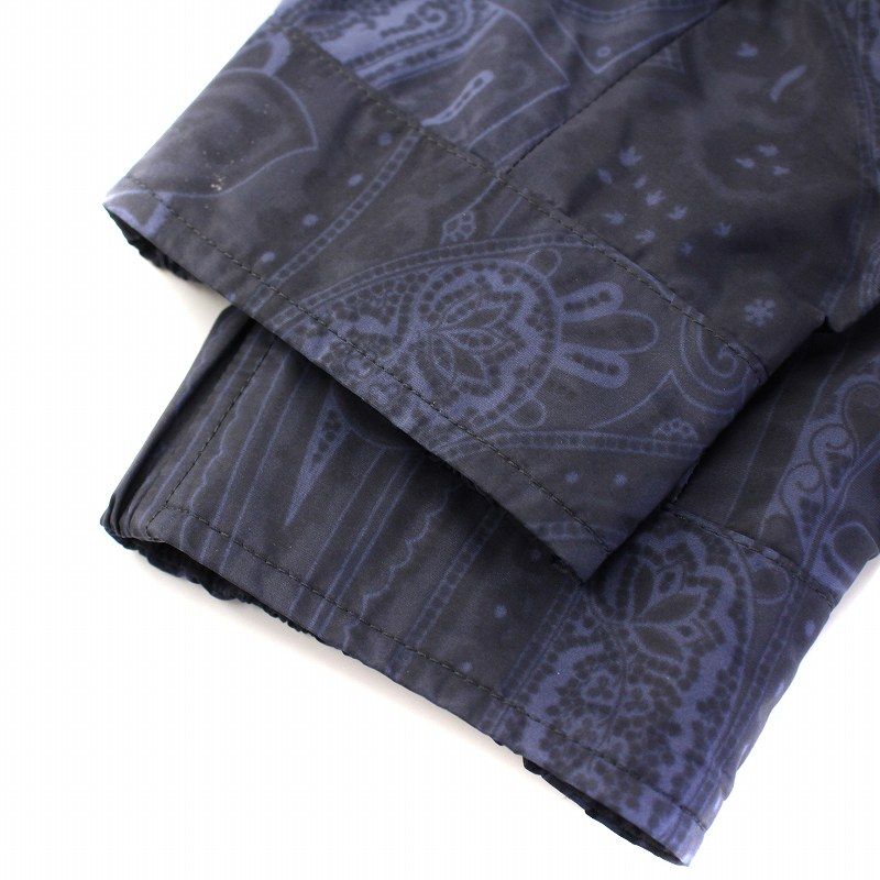 エトロ ETRO ステンカラージャケット アウター ペイズリー柄 総柄 L 紺