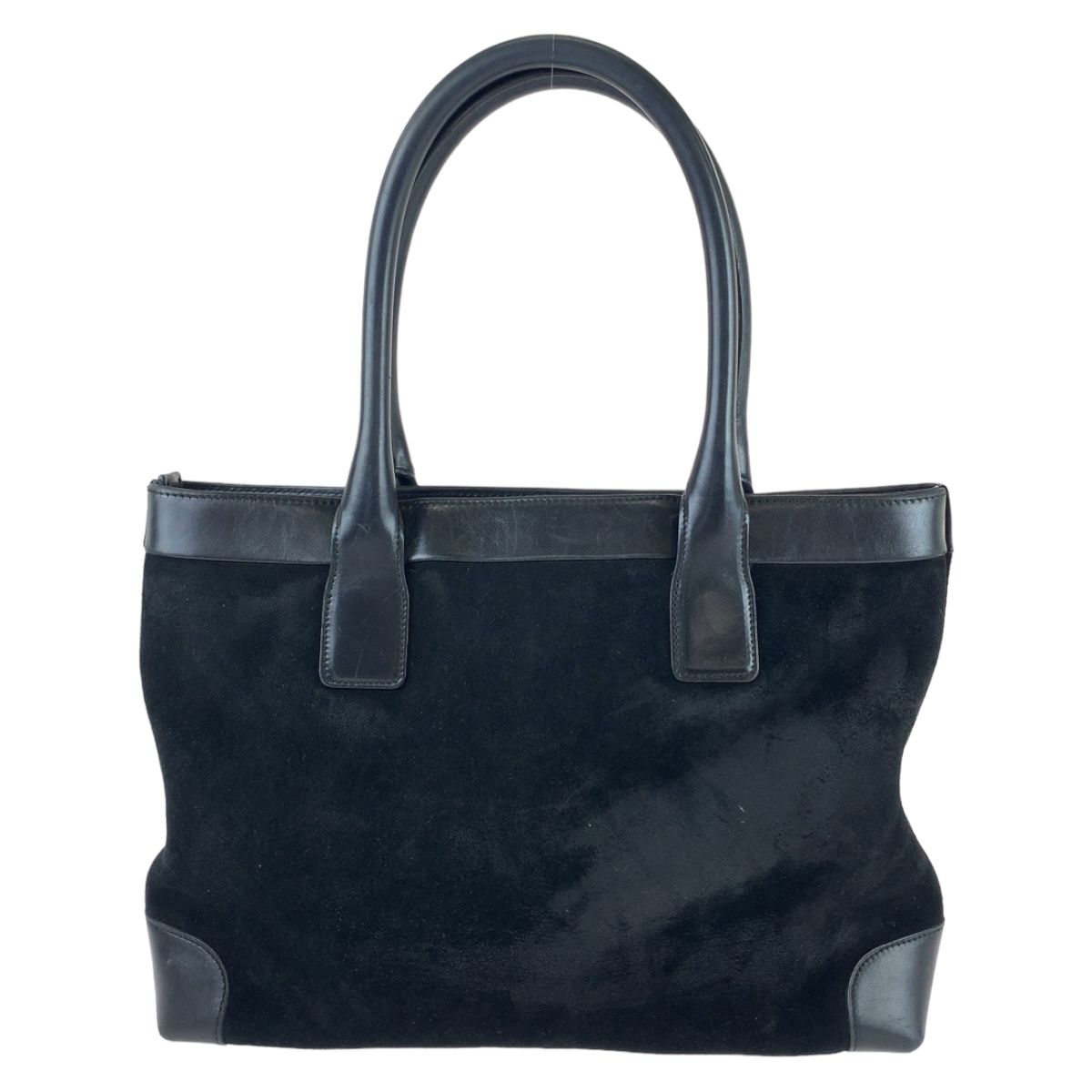 グッチ シェリー ライン レザー トート ハンド バッグ 黒 シルバー 金具