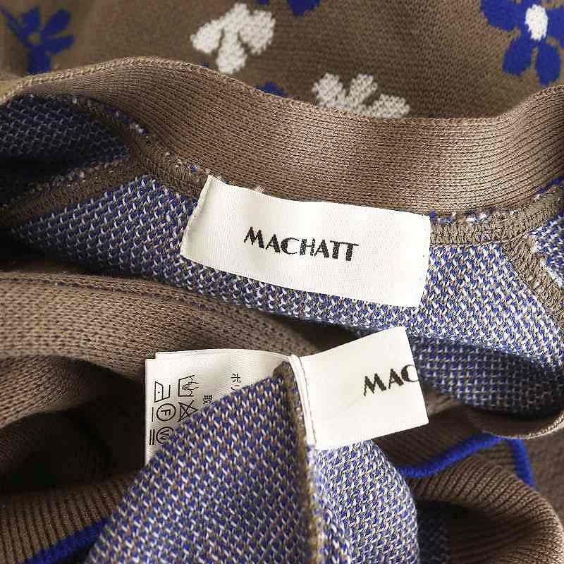 美品　machattマチャット＊フラワーシャギーニット マチャット MACHATT シャギーモヘアニットカーディガン アイボリー