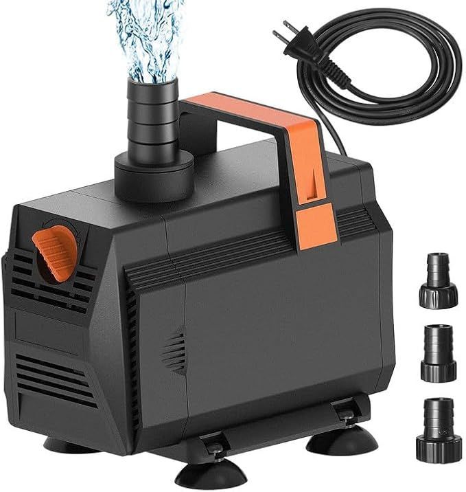 最新DCポンプ　最大5500L/H　6段階調整可能　両陸両用ポンプ　水中ポンプ Amazon.co.jp: HSBAO DEP-6000 吐出量6500L/H (毎分108L) 揚程4m