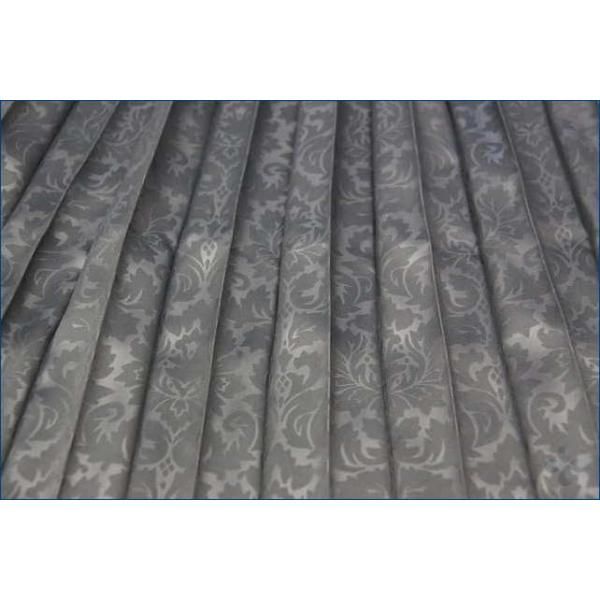 トラックカーテン センターカーテン メダリオン 王朝風柄 黒 プリーツ 巾120cmｘ(左右2枚入り) ハイルーフ 1級遮光性フック付き