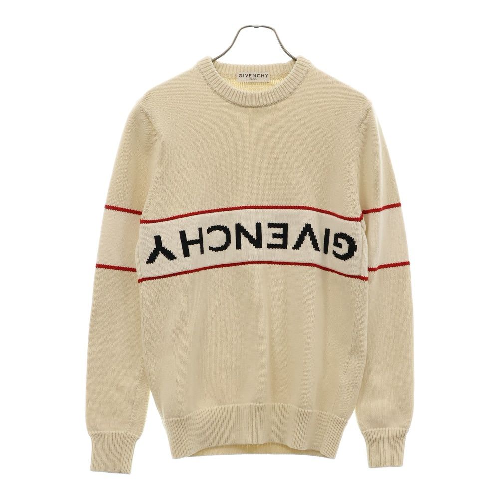 GIVENCHY ジバンシィ REVERSE SWEATER リバースロゴニットセーター ホワイト BM9063401M