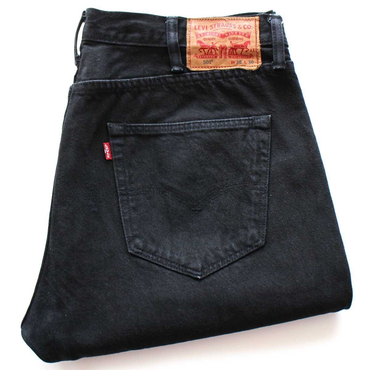 リーバイス　501 ブラック　W25×L30 Levi'sリーバイス 501 後染め ブラック デニムパンツ w38 L30