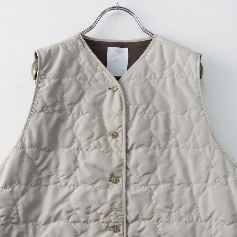 2022AW マーブルシュッド mardle SUD Bearキルトロングベスト/ライト