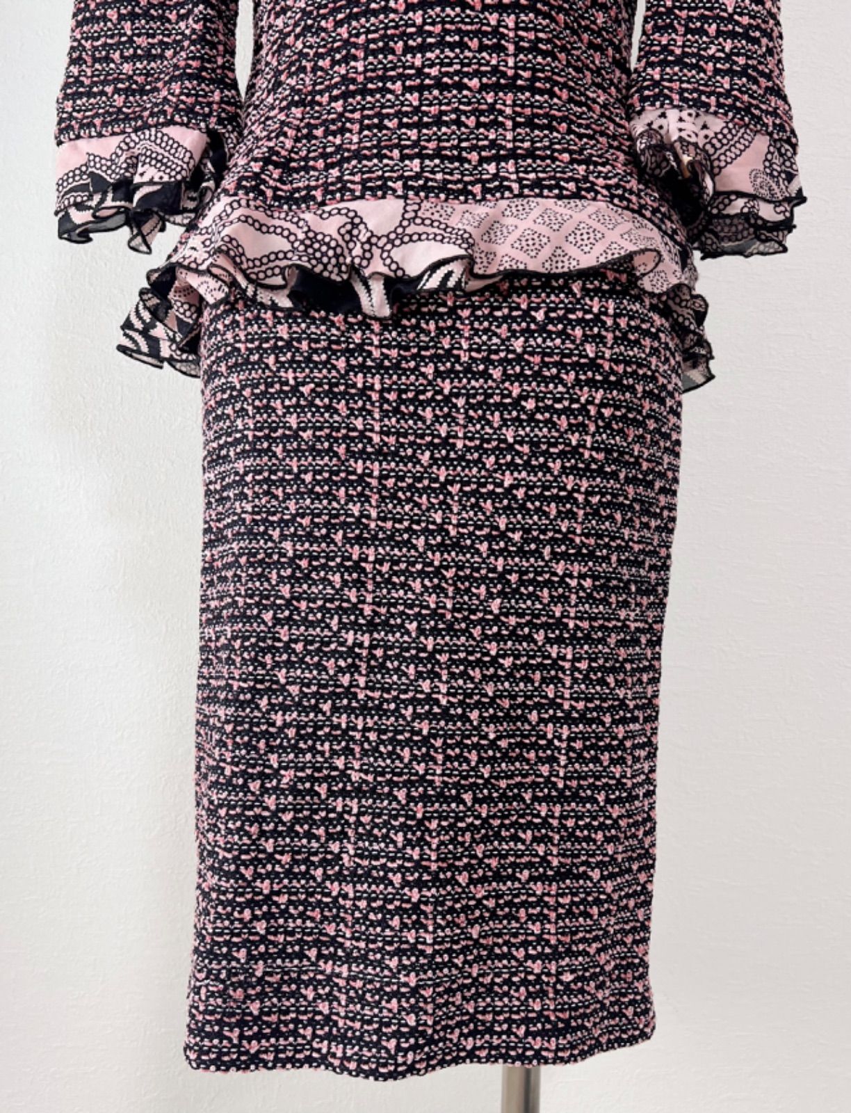 ツイード ピンク