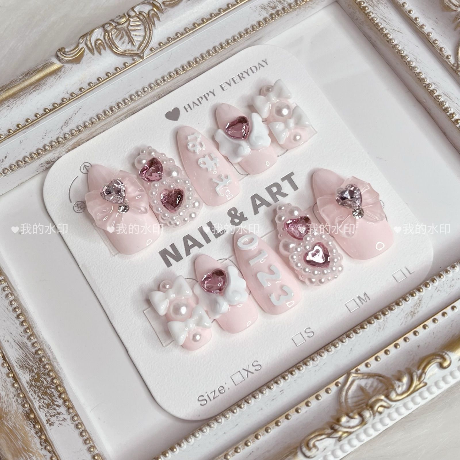 21 ネイルチップ オーダー 量産型 地雷 天使界隈 名前パーツ 推し活  