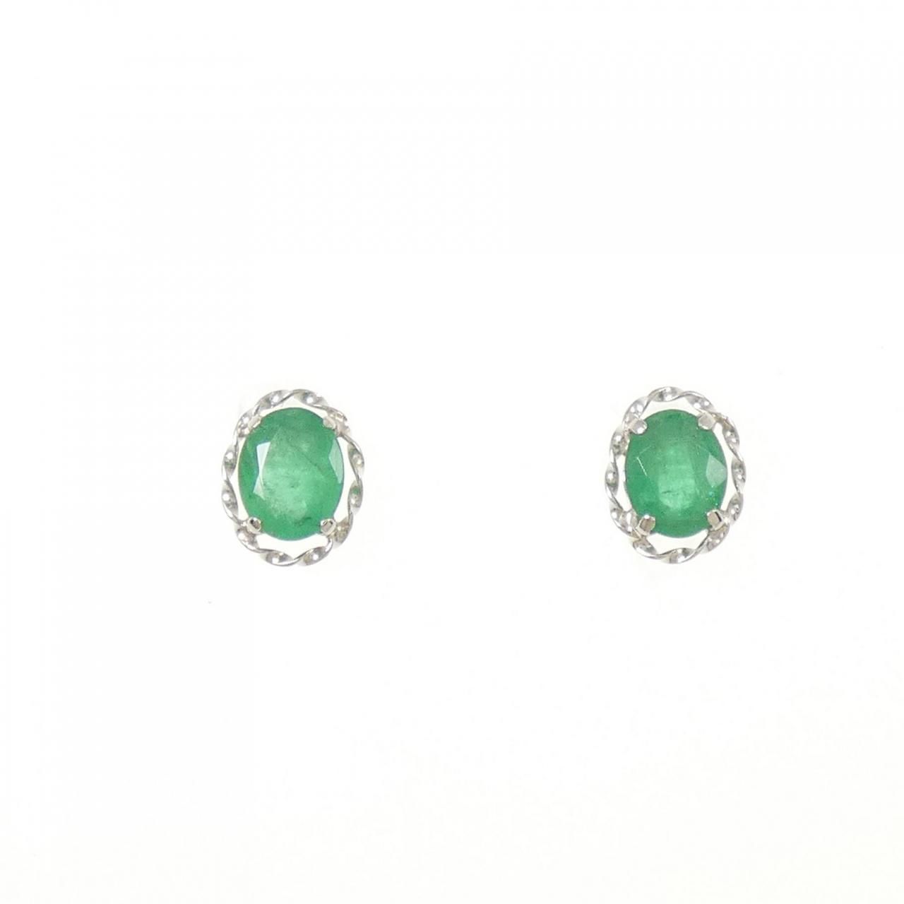 未使用品 pt900 天然エメラルド ピアス PT900 エメラルド ピアス 0.50CT - メルカリ