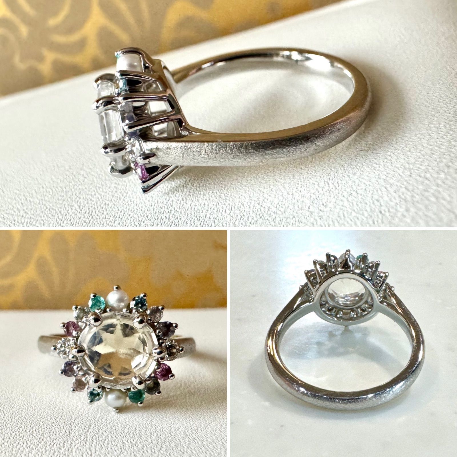 現行品◇ビズー◇フロレゾン*Pt900*ブルームーンストーンリング