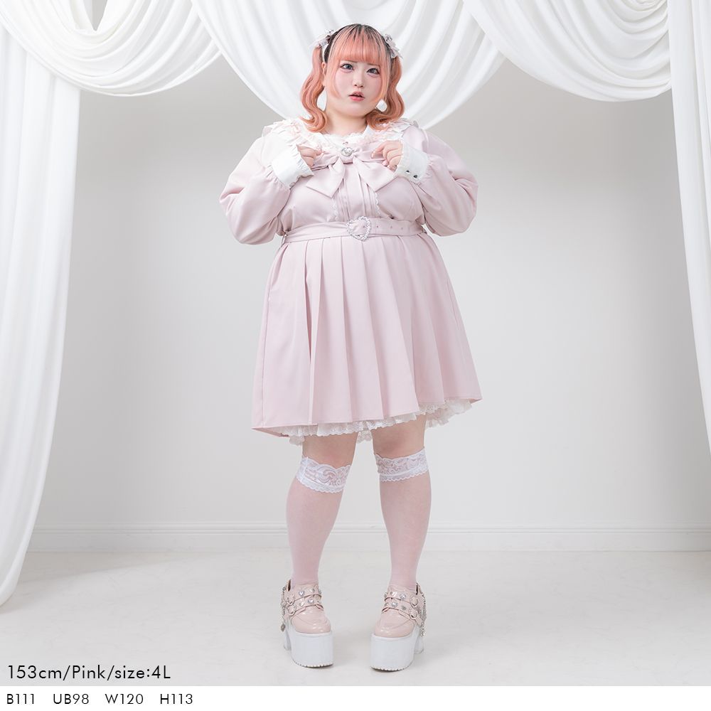 夢展望公式 [新品未使用] セーラービジューレースフリルワンピ