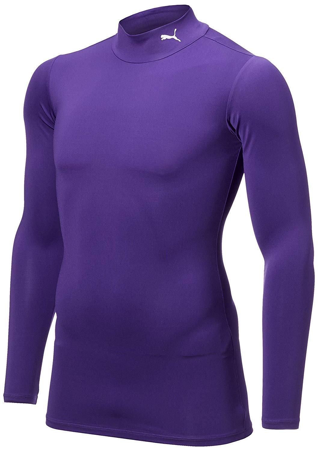 【新品・5営業日で発送】PUMA プーマ コンプレッション_モックネック_LS_シャツ (656331) 色 : 14PRISM_VIOL サイズ : 3XL 