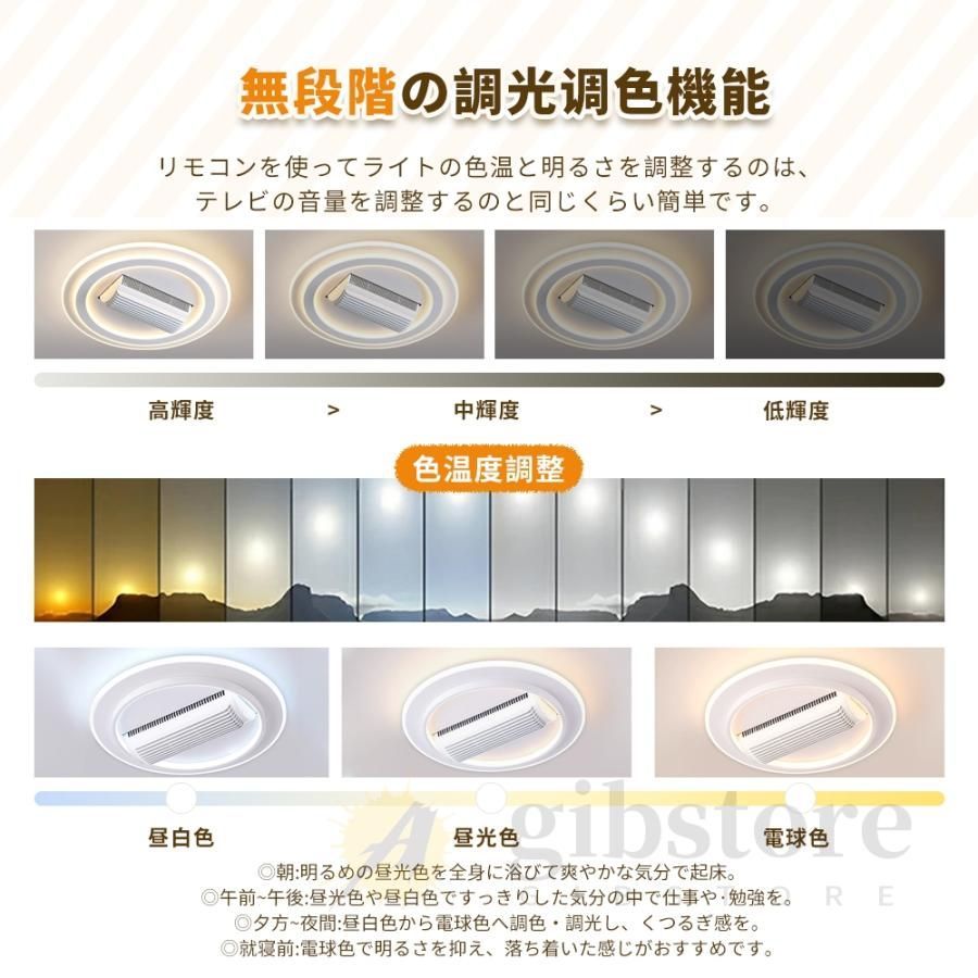 シーリングファンライト シーリングファン led 180°首振り DCモーター