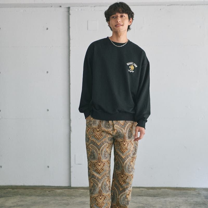 新品 メンズ 長袖 トレーナー スウェット トップス 裏毛 虎 トラ