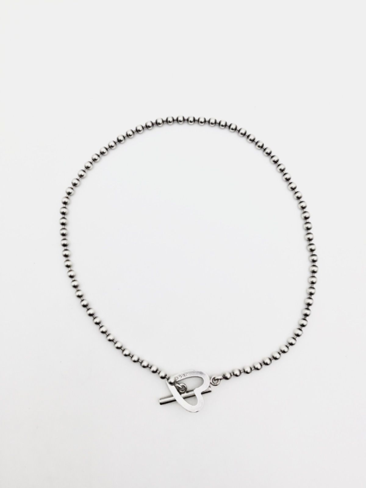 中古 良品】グッチ GUCCI シルバー オープンハートプレート