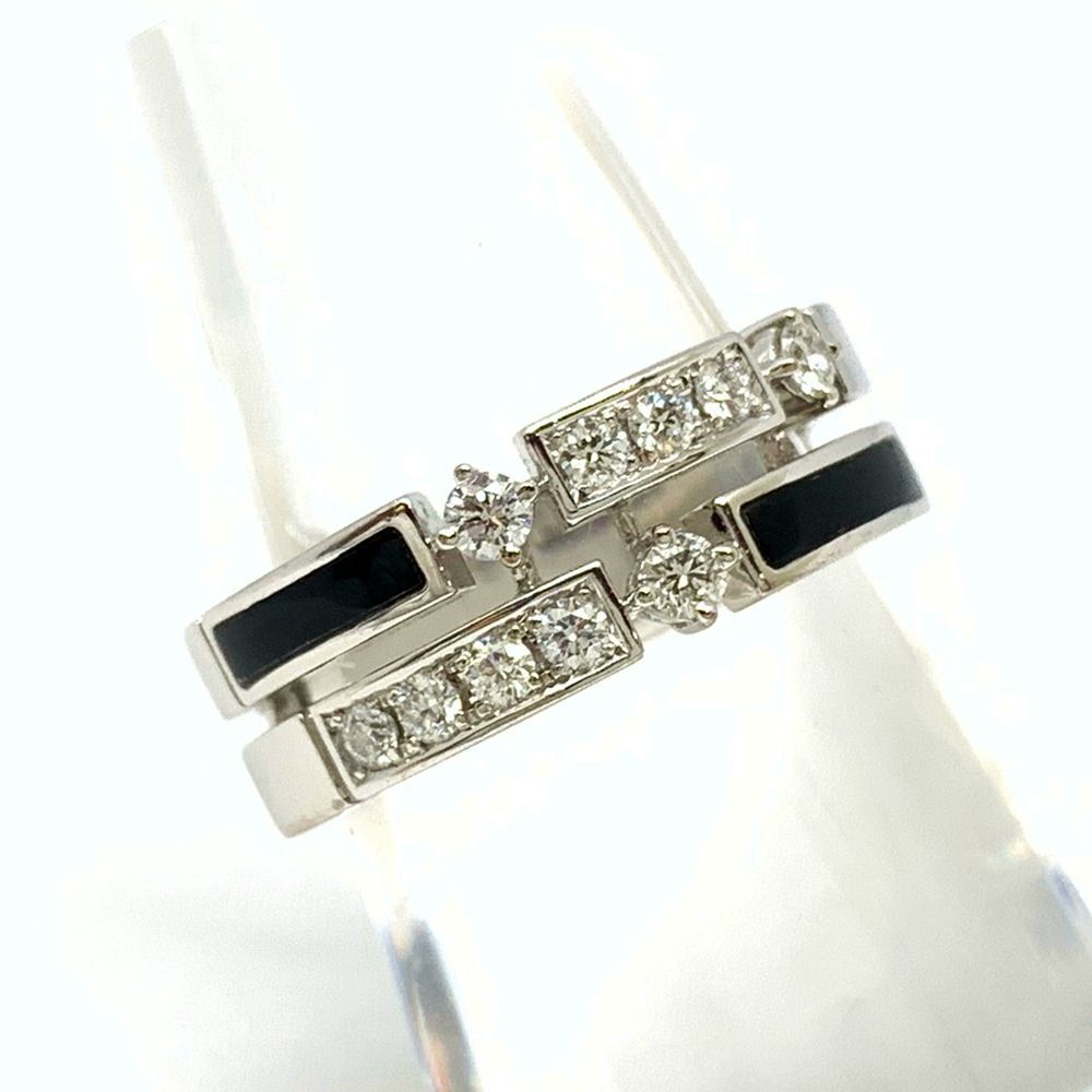 タサキ 田崎真珠 TASAKI 750 K18WG オニキス ダイヤモンド0.29ct 