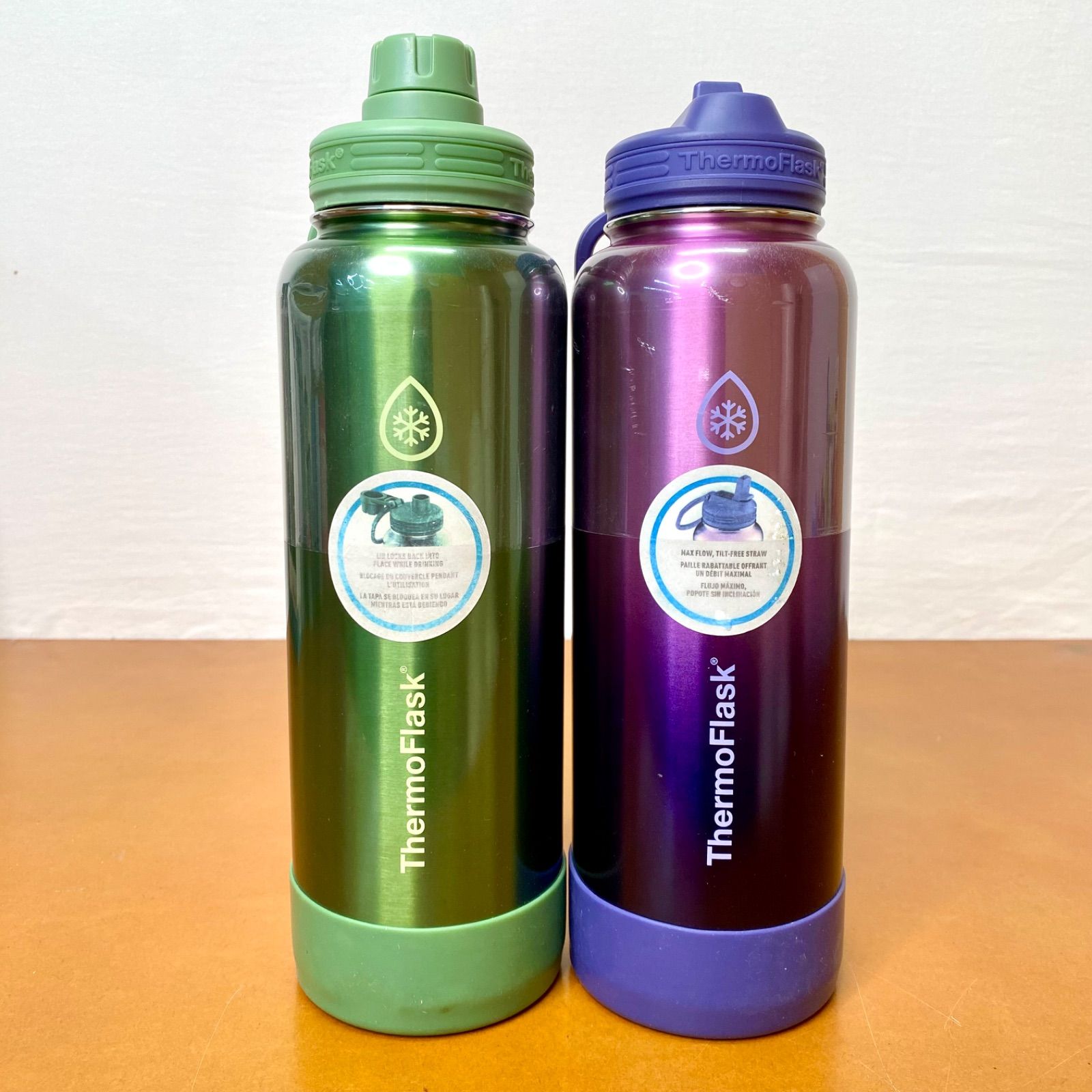 THERMOFLASK 1.17L 真空断熱ステンレスボトル 2本セット グリーン 