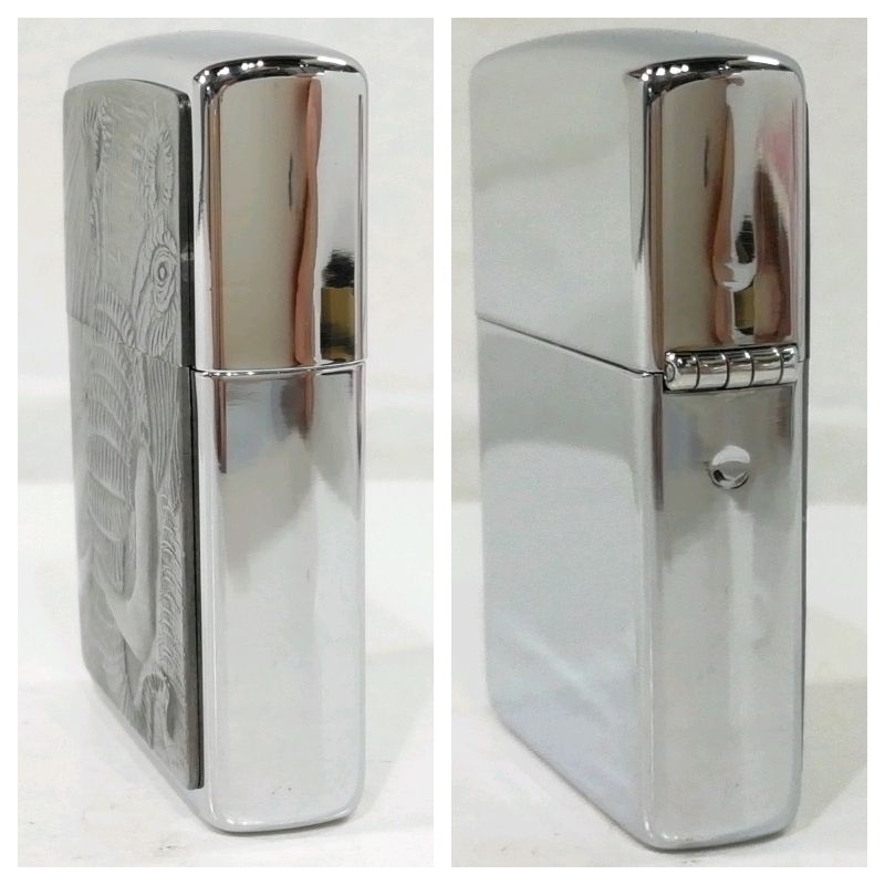 未使用品】【送料無料】ZIPPO 象 エレファント レリーフ プレート貼り  