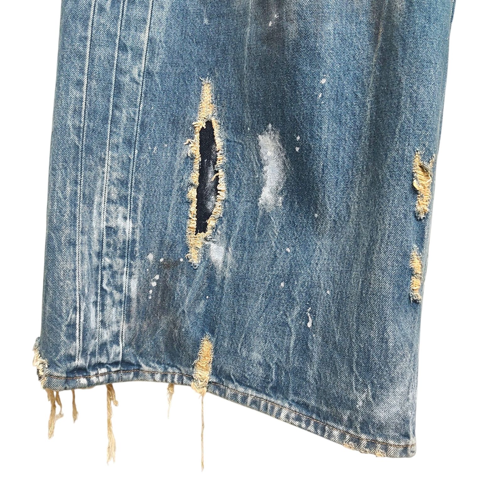 VETEMENTS ヴェトモン 24AW TRASHED BIG SHAPE JEANS デニム