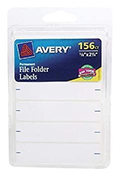 Avery 06-141 2.75インチ ホワイトファイルフォルダラベル 156枚