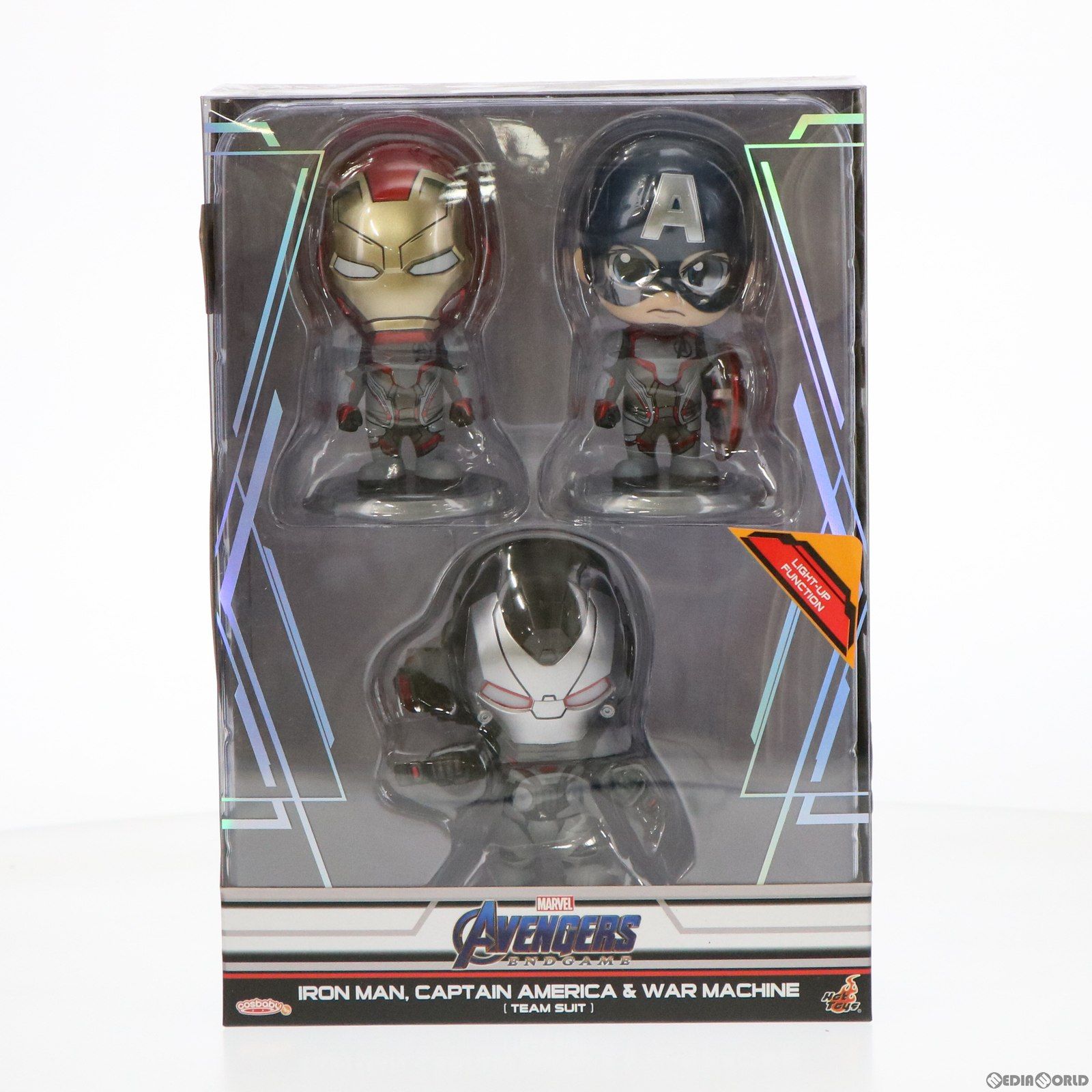 コスベイビー サイズS キャプテン・アメリカu0026アイアンマンu0026ウォーマシン(チームスーツ版) 3体セット アベンジャーズ/エンドゲーム 完成品 フィギュア(COSB549) ホットトイズ