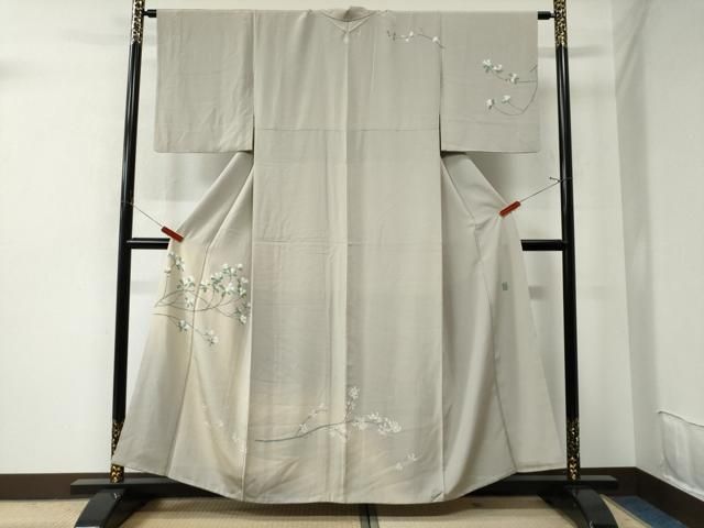 平和屋着物○京加賀糸目友禅作家 山崎巌 訪問着 枝花文 暈し染め