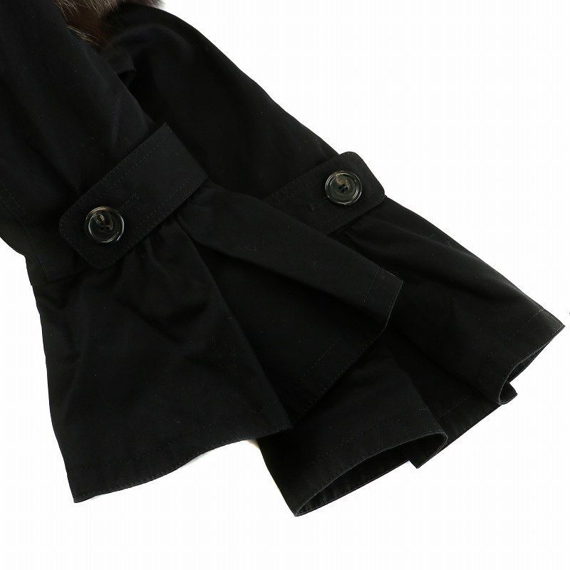 バーバリーブルーレーベル ロングコート フォックスファー ノバ