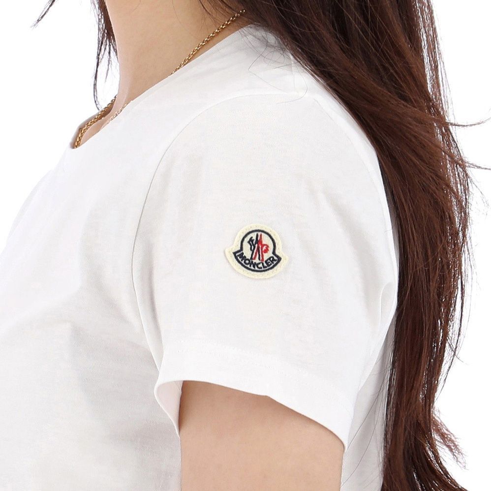 MONCLER ホワイト Tシャツ Mサイズ モンクレール Tシャツ カットソー ホワイト レディース MONCLER