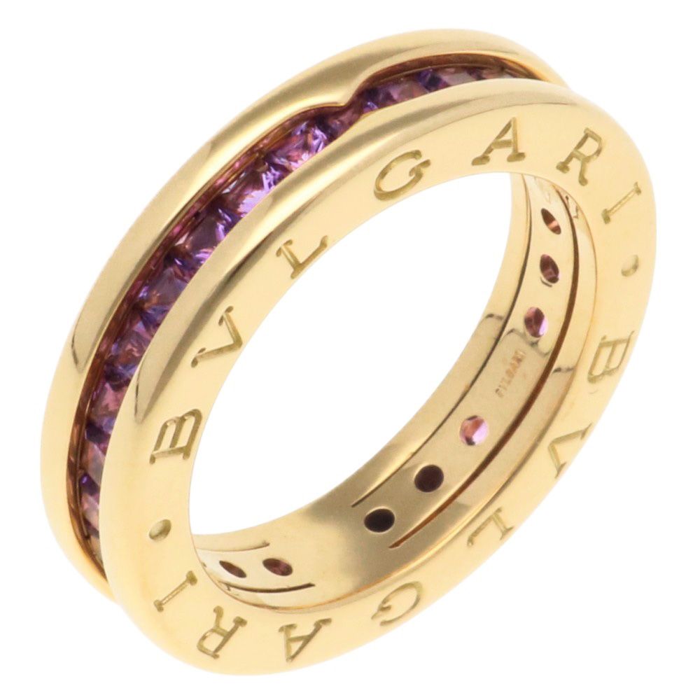 ブルガリ B-zero.1 1バンド リング 指輪 10号 18金 K18イエローゴールド ガーネット レディース BVLGARI ブルガリ
