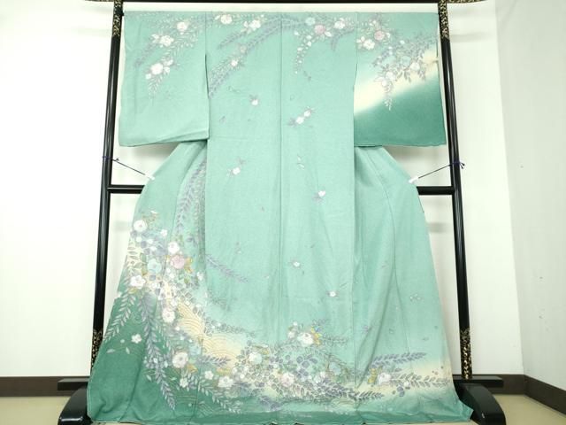 平和屋着物●訪問着　絞り　辻が花　暈し染め　金彩　仮絵羽　正絹　逸品　未使用　DAAV6529ps 平和屋着物○訪問着 絞り 辻が花 暈し染め 金彩 仮絵羽 正絹