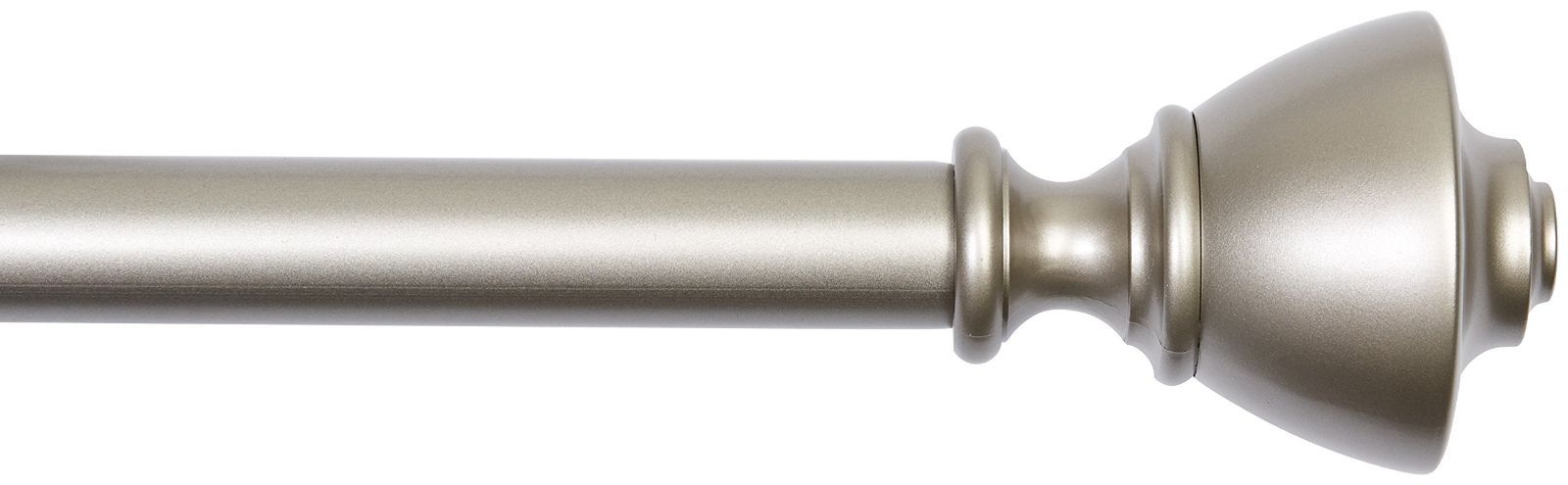 【新着商品】カーテンレール 壺形キャップ カーテンロッド 金具付き 壁取付型 ベーシック 91cmから183cmまで ニッケル