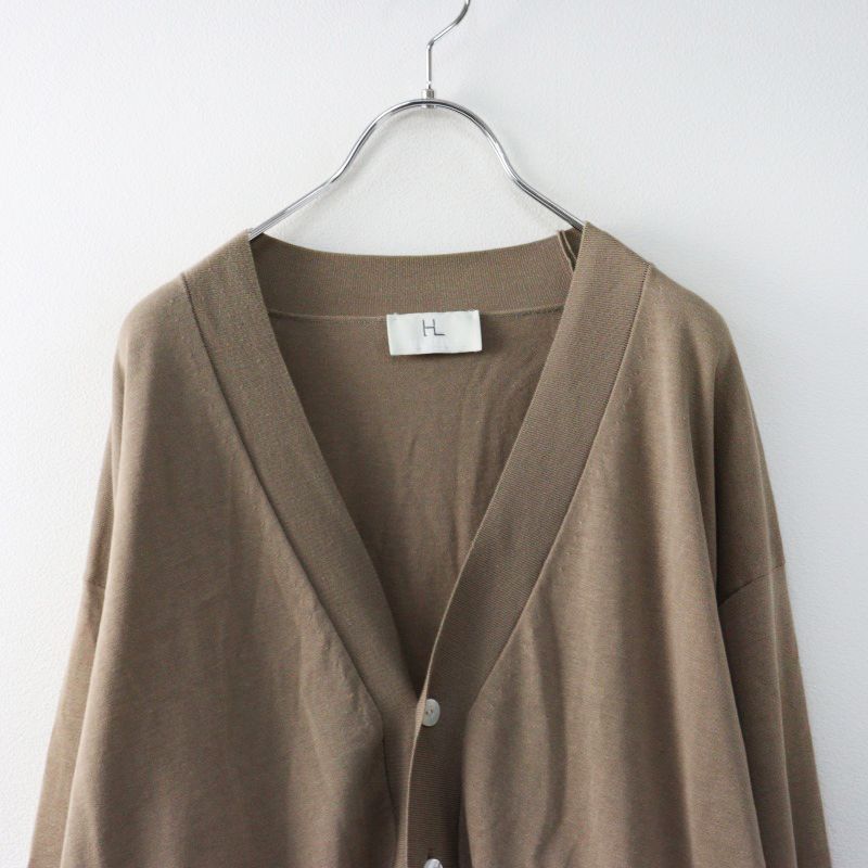2023 定価5.1万 ヘリル  HERILL Suvincotton Highgauge cardigan ハイゲージカーディガン 1/ブラウン 羽織り 前開き【2400014466720】 2023 定価5.1万 ヘリル HERILL Suvincotton Highgauge cardigan